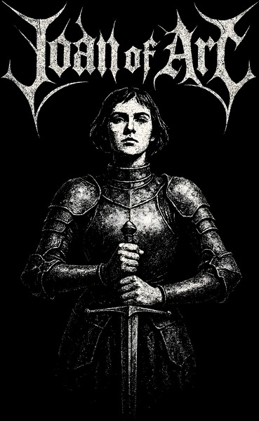 Joan of Arc Distressed Black Metal Armor Saint Art by MetalByte
