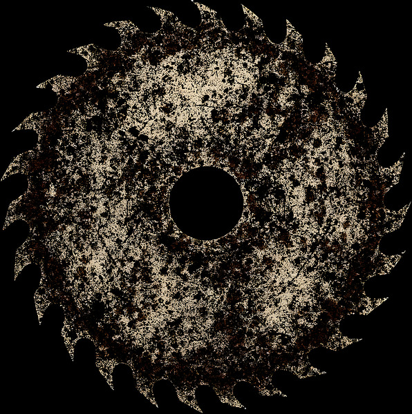 Industrial Saw Blade   Distressed Rusted Metal Circular Saw by MetalByte
