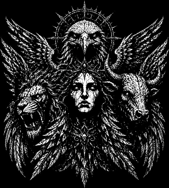 Biblical Cherubim Four Faced Divine Angel by MetalByte