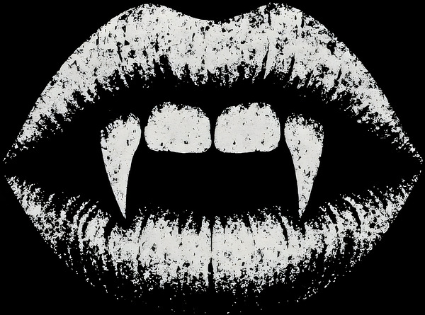 Distressed Vampire Teeth   Gothic Horror Fangs by MetalByte