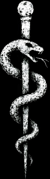 Rod of Asclepius   Distressed Greek Medical Symbol by MetalByte