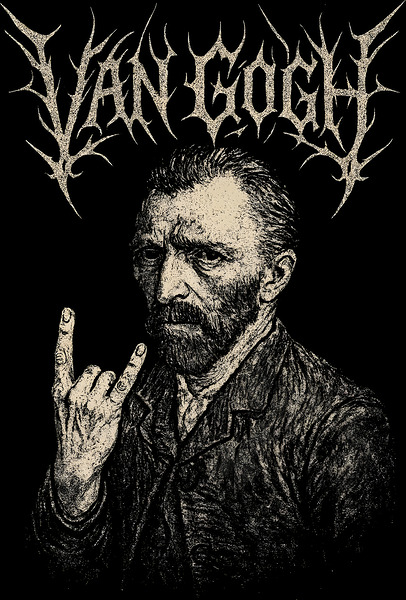 Vincent van Gogh Death Metal Art Portrait by MetalByte