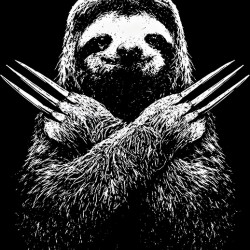 Distressed Creepy Cute Funny Sloth