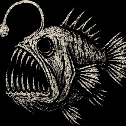 Distressed Creepy Anglerfish Deep Sea Horror