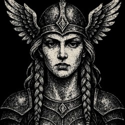 Valkyrie Norse Warrior Distressed Viking Shieldmaiden