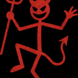 Funny Red Devil Stickman