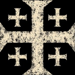 Jerusalem Cross Distressed Medieval Crusaders Heraldic Art