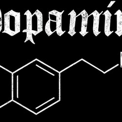 Dopamine Molecule   Distressed Gothic Neurochemistry Art