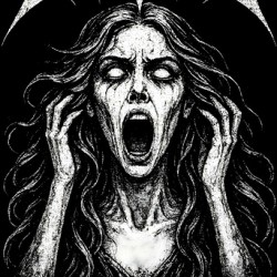 Banshee Wailing Spirit   Irish Folklore Horror Art