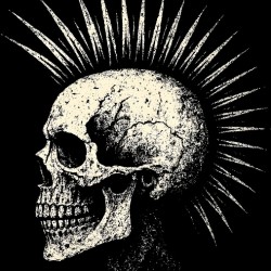 Distressed Punk Mohawk Skull