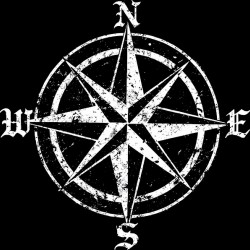 Distressed Gothic Nautical Compass Star