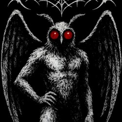 Mothman Cryptid   Distressed Black Metal Urban Legend Art