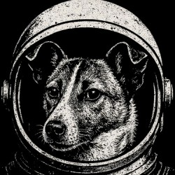 Laika Space Dog   Distressed Soviet Cosmonaut Tribute