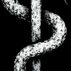 Rod of Asclepius   Distressed Greek Medical Symbol
