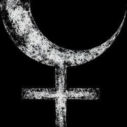 Black Moon Lilith   Distressed Astrological Symbol