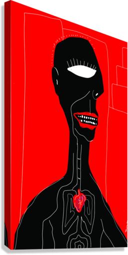 Rojo Corazon Canvas Print