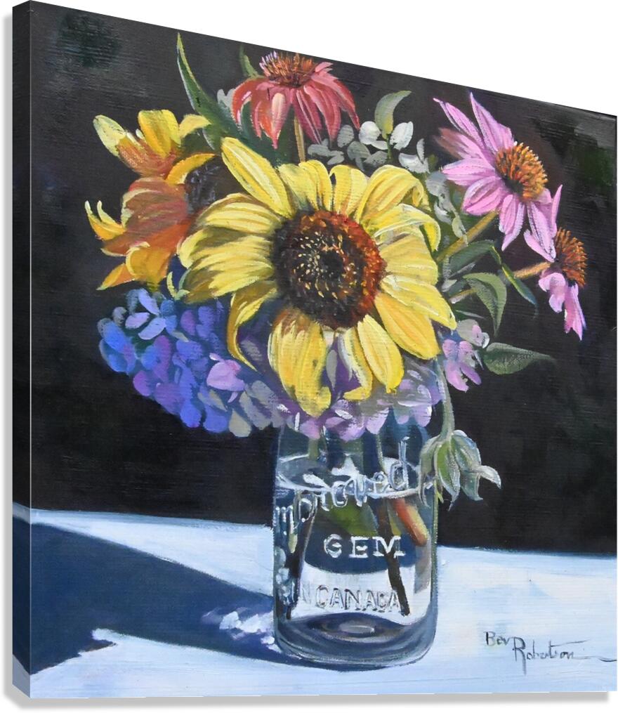  Square Foot Painting Summer Bouquet Canvas Print