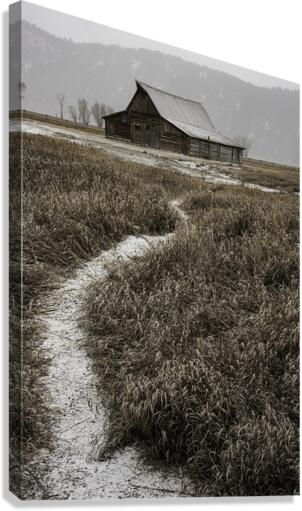  DSC9166   snowy barn small Canvas Print