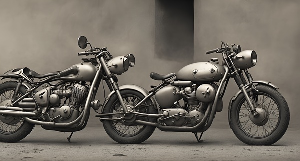 Motorcycle built for two   Print