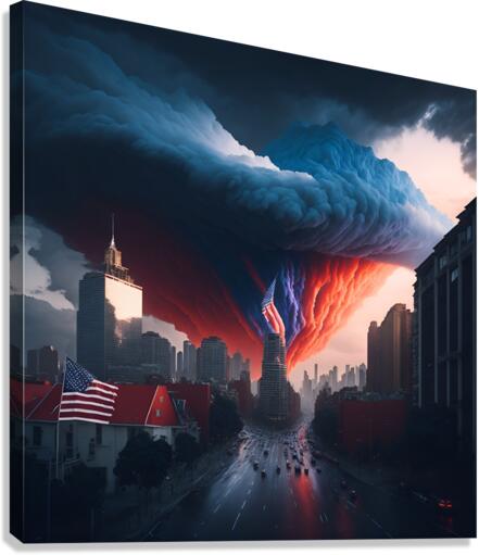 The storm is upon us 3 of 4  Canvas Print