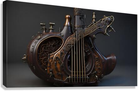 Steampunk Musical Instrument 3-4  Canvas Print