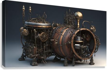 Steampunk Musical Instrument 4-4  Canvas Print