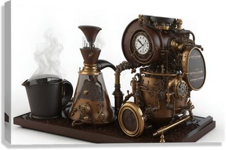 Steampunk Barista 1-2  Canvas Print