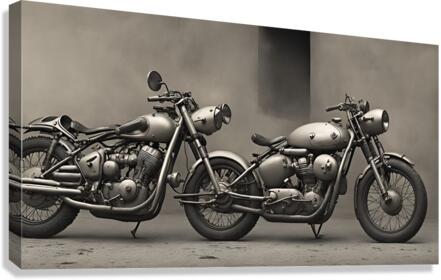 Motorcycle built for two   Canvas Print