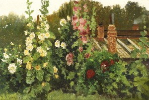 Hollyhocks