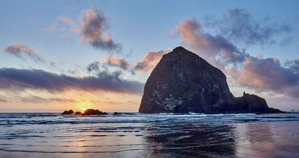 Haystack Rock on Cannon Beach Print