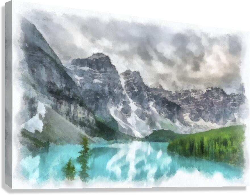 20130626 Imaginary Waters 0001 DAP Aquarell upsca Canvas Print