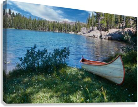 Canoe in Lake Tahoe Canvas Print