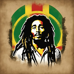 AI Art Pop Art Superstars Reggae Bob Marley 7