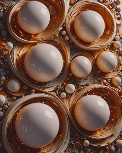 AI Art New Abstract Art spheres and curves that exude energy