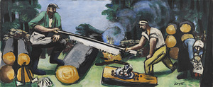Max Beckman 1884 1950 Holzsaeger im Wald