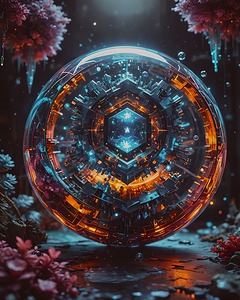 AI Art New Abstract Art 3d futuristic sphere