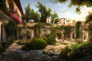 AI art secret garden