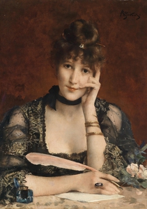 Alfred Stevens ca 1870 The Letter