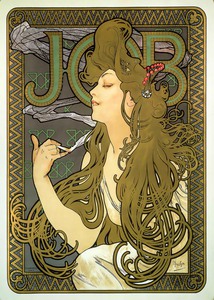 Alphonse Mucha Job cigarette paper 1896