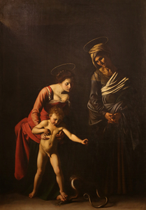 Caravaggio 1571 1610 Madonna and Child with St Anne