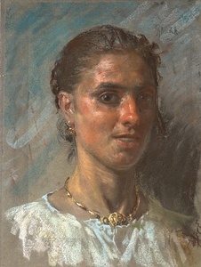 Francesco Paolo Michetti   Female Portrait