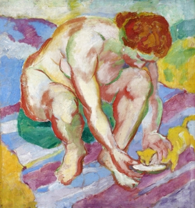 Franz Marc 1880 1916 Nude with a cat 1910