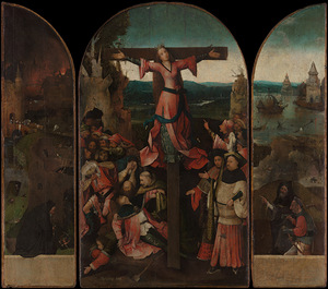 HIERONYMUS BOSCH 1450 1516 SAINT WILGEFORTIS TRIPTYCH THE CRUCIFIED FEMALE MARTYR 2