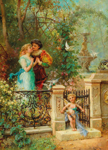 Hans Zatzka 1859 1945 Im Banne Amors