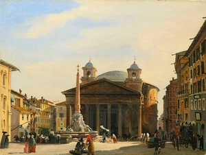 Ippolito Caffi 1860 The Pantheon Rome