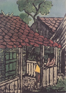 Otto Mueller   Zwei Zigeunerkinde Vor Der Huette.
