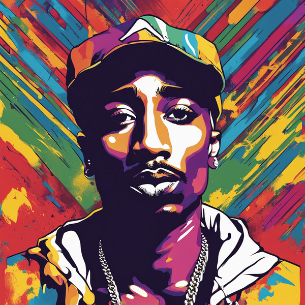 AI art 2PAC Tupac Shakur remembered 3 by TOPARTGALLERY