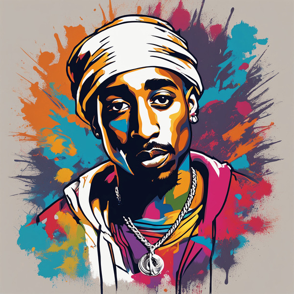 AI art 2PAC Tupac Shakur remembered 1 by TOPARTGALLERY