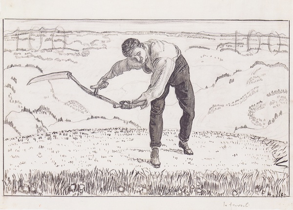 Ferdinand Hodler  - The working mower by TOPARTGALLERY