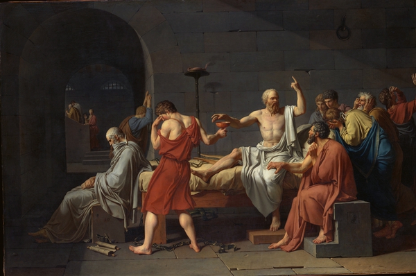 Jacques Louis David 1787 The Death of Socrates by TOPARTGALLERY